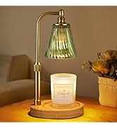 Green Candle Warmer Lamp with Timer Dimmable,Birthday Gifts for Women,Adjustable Height Wax Melt ...