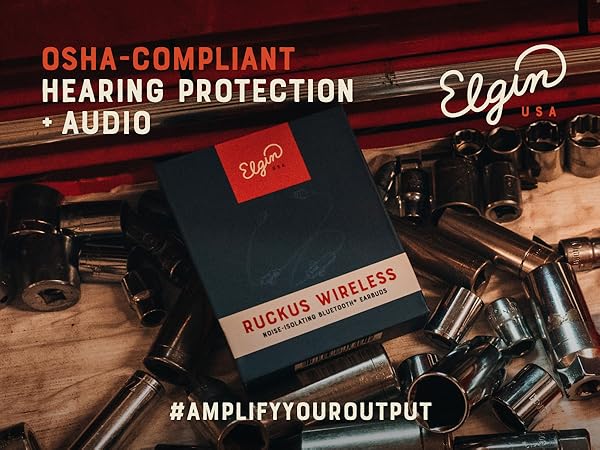 Elgin Ruckus Wireless Bluetooth Earplug Headphones 