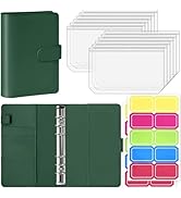 Antner A6 Budget Binder with Zipper Cash Envelopes for Money Organizer &amp; Budgeting, PU Budget Pla...