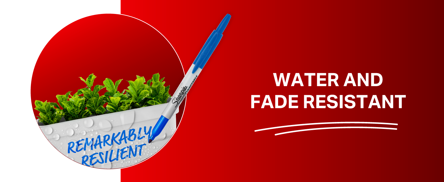 sharpie blue retractable marker water fade resistant remarkably quality best outdoor quality good