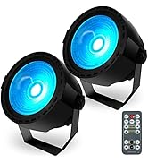SHEHDS LED Par Stage Light 30W COB Wash Lights RGB 3in1 with Remote and DMX Control DJ Lights Sou...