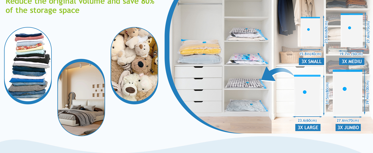 vacuum storage bags seal bedding clothing travel essentials pump