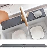 Faucet Mat for Kitchen Sink with Raised Feet, Fast Drying Diatomite Stone Sink Tray, Water Absorb...