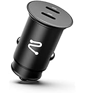 USB C Car Charger, Aergiatech 40W PD 3.0 Fast Car Charger Adapter Dual Port, Metal Type C Car Cha...