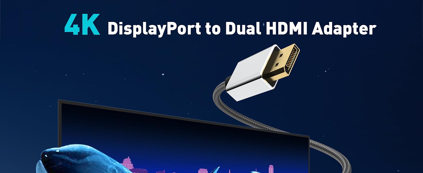 dp to dual hdmi adapter