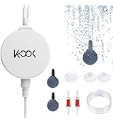 GuDoQi Aquarium Air Pump, 1 Watt Ultra Quiet Mini Oxygen Pump, Powerful Air Aerator Kit for Fish ...