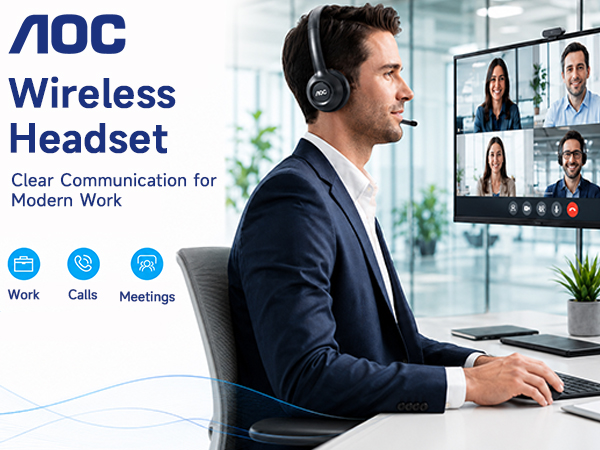 AOC Wireless Headset for Work