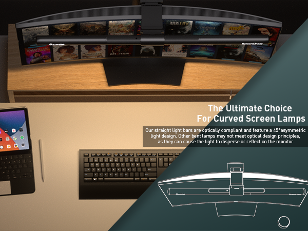 curved monitor lamp