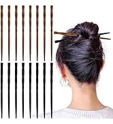 16 PCS Retro Wooden Hair Sticks Bamboo Shape Hair Chopsticks, Vintage Elegant Hair Chopsticks Bam...