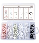70PCS Car Fuel Line Clips,7 Size Nylon Fuel Line Repair Kit Replacement 3/8