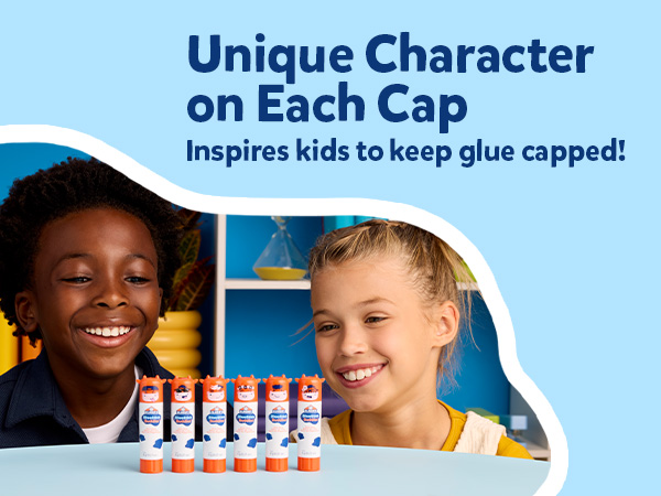 Elmer's Glue Sticks Combo Pack, BlooStick Buddies and Disappearing Purple Glue Sticks, 6g, 12 Count