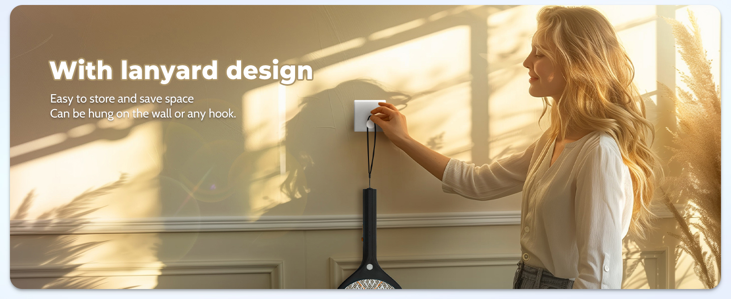 Electric Fly Swatter Bug Zapper Racket