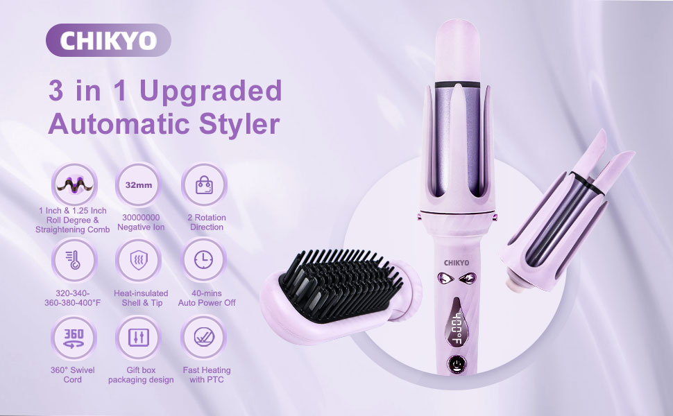 chikyo 3 in 1 upgraded automatic styler
