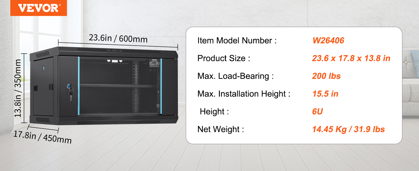 wall mount rack enclosure server cabinet