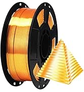 BBLIFE 1.75mm Silk Metallic Gold Shiny PLA Filament, 1kg 2.2lbs 3D Printing Material, Widely Comp...