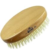 Kent MC4 Finest Men's Hair Brush And Facial Brush For Beard Care - Exfoliating Natural Boar Brist...