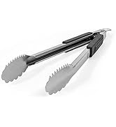 Grill Tongs 16-Inch Extra Long Heavy Duty for Grilling and Barbecue Heat Resistant Hand Grips Sta...