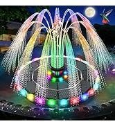 GAIZERL Solar Fountain, 2026 Upgrade 3.5W Solar Bird Bath Fountains with Colorful Ring LED Lights...