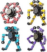 Gokeey Transformable Fidget Spinners 4 Pcs for Kids and Adults Stress Relief Sensory Toys for Boy...