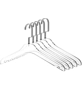 Quality Clear Acrylic Clothing Hangers – 5-Pack, Stylish Clothes Hanger with Silver Hooks - Coat ...