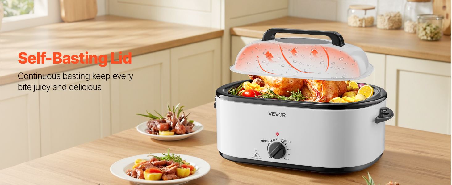 electric roasting pan with lid