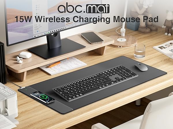 magnetic wireless charging mouse pad