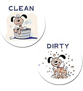 IOGOG Dishwasher Clean Dirty Sign, Funny Dog Double-Sided Sliding Clean Dirty Magnet for Dishwash...