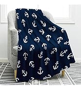 Jekeno Nautical Anchor Blanket Gifts for Men Women Kids Boys Birthday Christmas for Dad Husband S...
