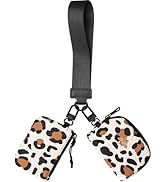 COOLANS Mini Wristlet Wallets Dual Pouch,Around Wristlet Handbag Wallet for Women Zip Cards Holde...