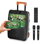 Altec Lansing SoundRover View Portable Bluetooth Speaker with 14” 1080P Display, 150W Peak Power,...