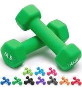 Portzon Weights Dumbbells 10 Colors Options Compatible with Set of 2 Neoprene Dumbbells Set,1-15 ...