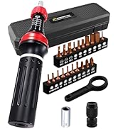 Torque Screwdriver 10-80 in.lb, 1/4" Inch pound Torque Screwdriver Set, ±3% Accuracy, Includes 1/...