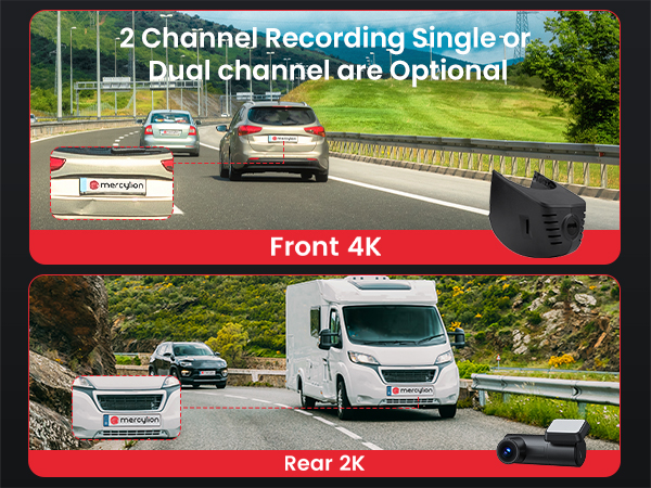 4K front and rear audi dashcam