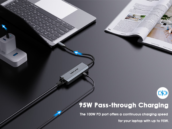 95W pass-through charging