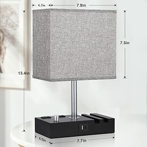 USB Table Lamp for Bedroom and Living Room