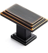 Ravinte Oil Rubbed Bronze Cabinet Knobs 10 Pack Knobs for Cabinets and Drawers Rectangular Kitche...