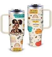 Black Girls Gifts for Women - 30oz Black Girls Tumbler with Handle and Straws Stainless Steel Ins...
