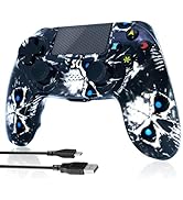 Controller for PS4, Wireless Controller Black for Sony PlayStation 4/Slim/Pro, Remote Control wit...