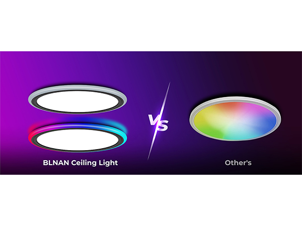 rgb multi color changed close to ceiling light fixture low profile thin flat panel efficent DIY