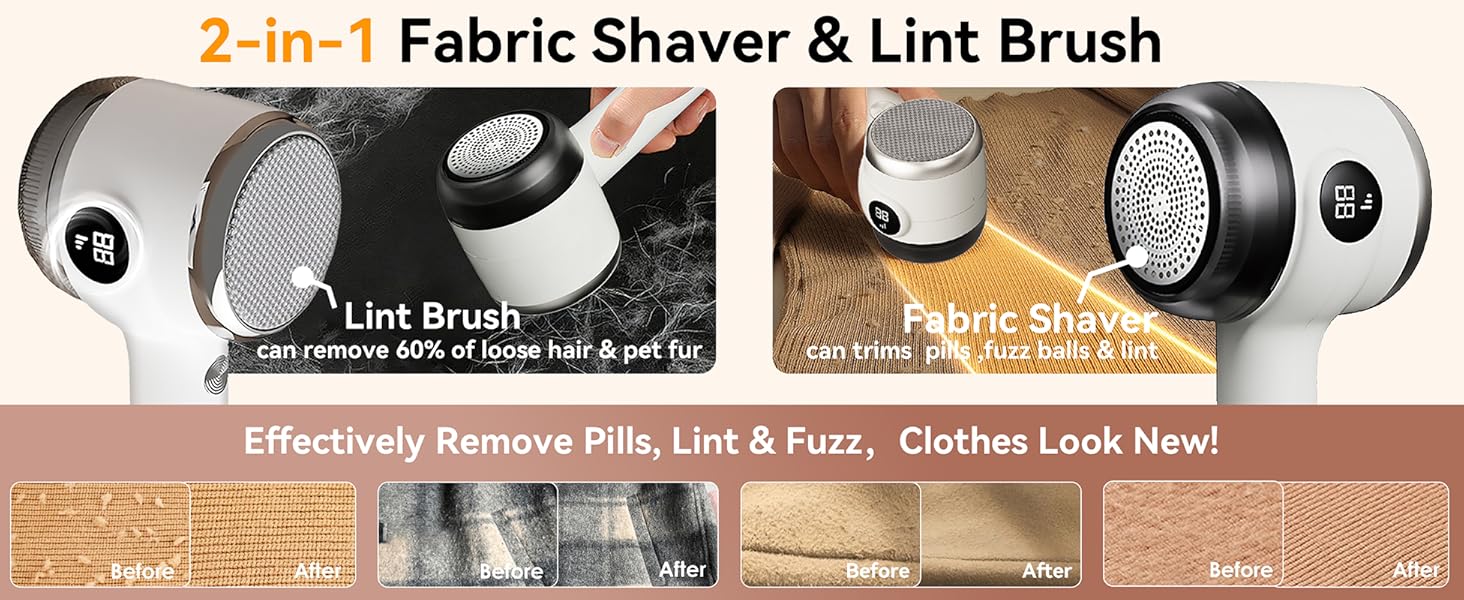 Effectively Remove Pills, Lint &amp;amp; Fuzz,Clothes Look New