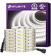 HitLights LED Strip Lights IP67 Waterproof High Density 16.4ft 5000K Cool White LED Tape Light - ...