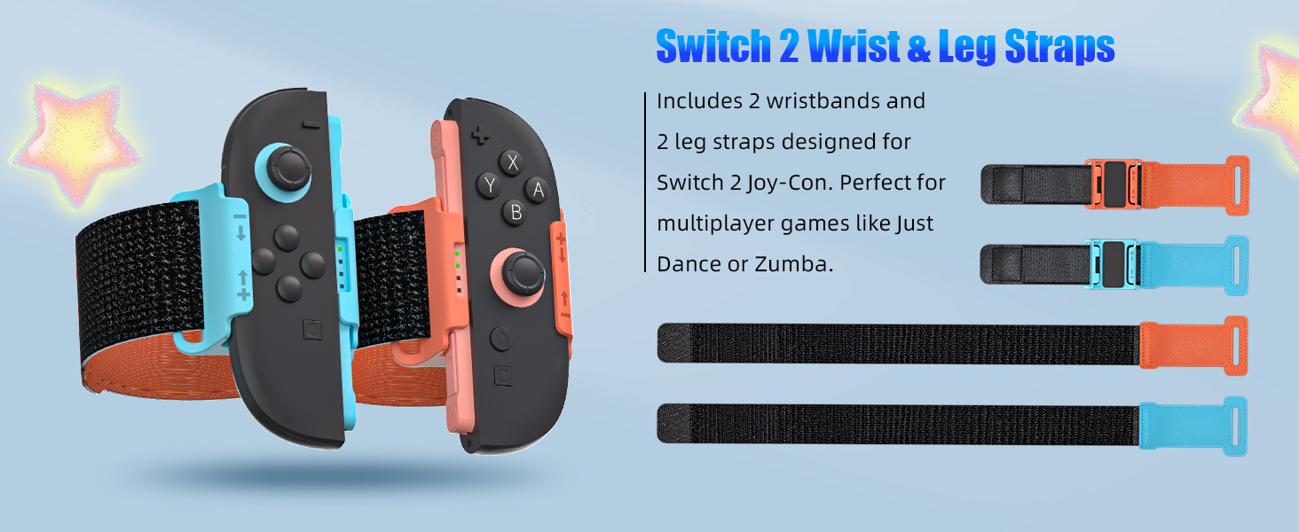 Nintendo Switch 2 Wrist Strap and Leg Strap
