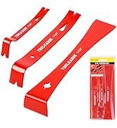 TOOLEAGUE 3Pcs Mini Flat Pry Bar Set,Utility CrowBar,5-1/4