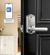 Veise VE019 Fingerprint Smart Lever Lock, App Control, Keyless Entry Door Lock with Handle, Touch...