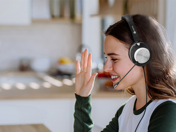 usb headset with micphone, work headset with mic, headset with microphone for pc, pc headphones