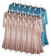 Garment Bags (set Of 12) for Closet Storage Plastic Garment Bags Hanging Clothes Cover with Zippe...