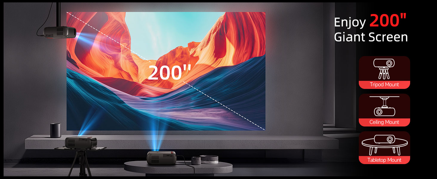 Nasin video projector projector for bedroom home theater projector outdoor movie projector ceiling