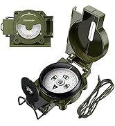 Anbte Hiking Compass with Clinometer, Strong Magnetic Intensity 3000 Gauss Professional Military ...