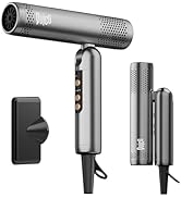 QUICO Foldable Hair Dryer, 120000 RPM High-Speed Brushless Motor Negative Ionic Blow Dryer for Fa...