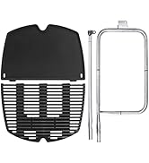 EasiBBQ 65032 Grill Burner Tube, 7646 Cast Iron Grates and 6506 Griddle for Weber Q300, Q320, Q30...